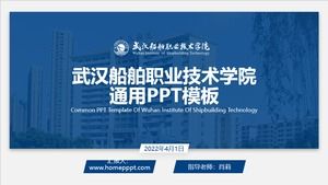 Ogólny szablon ppt do obrony pracy dyplomowej Wuhan Shipbuilding Vocational and Technical College