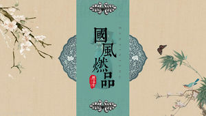 Cheongsam projektowanie odzieży i kulturalny motyw propagandy Chiński styl szablon ppt