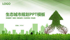 Protección del medio ambiente verde planificación de la ciudad ecológica protección del medio ambiente tema de bienestar público plantilla ppt