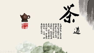 Ceremonia parzenia herbaty Wprowadzenie kultury herbaty w stylu chińskim szablon ppt