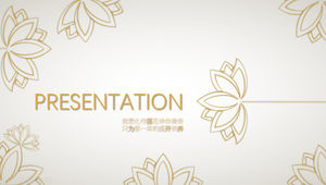 Fresh and elegant lotus theme work summary report ppt template