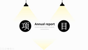 Spotlight lampa stołowa oświetlenie kreatywny projekt ogólny szablon raportu biznesowego projektu ppt