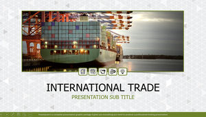 International trade logistics data work report ppt template