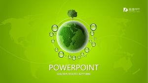 Perusahaan produk peralatan perlindungan lingkungan, template ppt laporan kerja bisnis kreatif bumi hijau