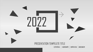 Triangle visual creative cover classic gray business work summary and plan ppt template