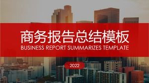 Flat simple and clear red magazine style business general work report ppt template