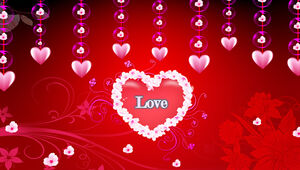 Dedicat persoanei iubite - șablon ppt de felicitare animată de Ziua Îndrăgostiților
