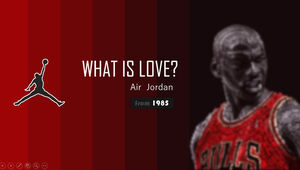 Plantilla ppt del tema de los deportes de baloncesto de la marca Jordan (Jordan)