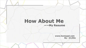Insinyur proyek template ppt resume pribadi dinamis nada abu-abu minimalis