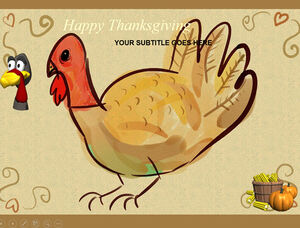 Happy Thanksgiving Truthahn Thema Thanksgiving ppt-Vorlage
