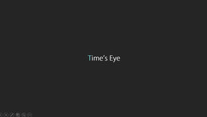 "Eye of the Years" - template ppt kreatif artistik minimalis hitam dan putih