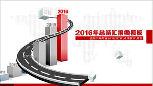Climbing the peak all the way - festive red performance report results display year-end work summary ppt template
