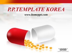 Capsule pharmaceutical enterprise dark gray red work report ppt template
