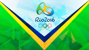Jubel für die olympischen Athleten - ppt-Vorlage für die Olympischen Spiele 2016 in Rio