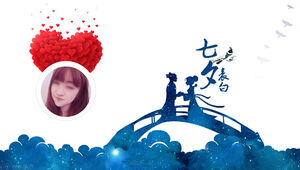 Confess to the person you love - Chinese Valentine's Day ppt template
