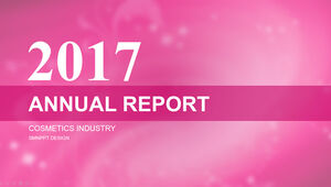 Raport de analiză a pieței cosmeticelor de frumusețe șablon ppt de modă roz