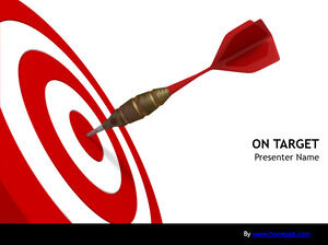 The dart hits the bullseye - a business work report ppt template that symbolizes achievement