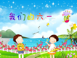 Our six one-children's children's day ppt template