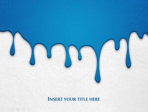 Blue paint dripping paint creative simple ppt template