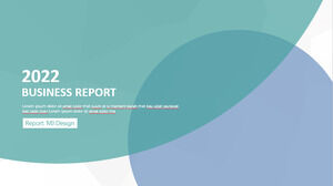 Einfache flache elegante blaue ppt-Vorlage für den Geschäftsarbeitsbericht