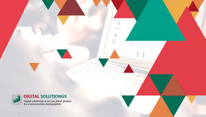 다채로운 삼각형 창조적 인 고급 분위기 비즈니스 작업 보고서 ppt 템플릿