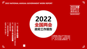 2015 National Two Sessions Government Work Report Volltext-PPT-Vorlage