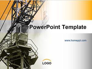 Tower crane - template ppt industri konstruksi