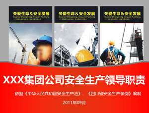 Group company safety production leadership responsibility work report ppt template
