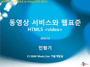HTML5 adaptation and functional technology introduction Korean technology ppt template