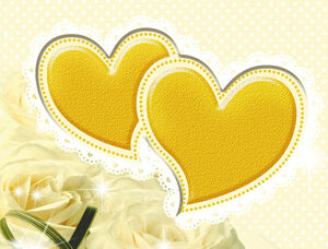 Template ppt pernikahan mawar putih cinta emas
