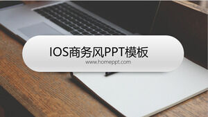 Apple ios biznes styl biurowy szablon serii ppt