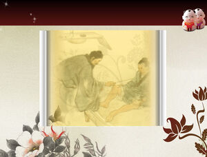 Tradycyjna medycyna chińska akupunktura klasyczny chiński styl tradycyjny szablon ppt medycyny chińskiej