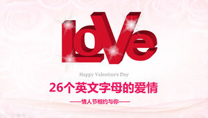 Cinta dalam 26 huruf bahasa Inggris - template ppt yang membuat Hari Valentine Anda unik