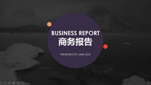 Black and purple aristocratic style simple and tall business report ppt template