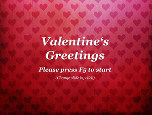 バレンタインデーの美しくアニメーション化されたグリーティングカードpptテンプレート（16枚の写真）