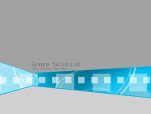 Translucent square stereoscopic visual creative blue gray atmosphere business ppt template
