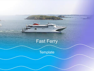 Pegue um barco de alta velocidade para viajar para a ilha - spring island travel ppt template