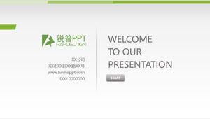 Fresh, concise and flat PPT template suitable for corporate introduction and team style display