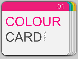 Kartu sampel warna kartu warna template ppt gaya Eropa dan Amerika yang kreatif