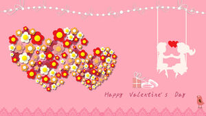 Happy Valentine's Day 2015 romantic Valentine's Day felicitare dinamică șablon ppt