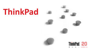 Modello ppt per la revisione completa dello sviluppo del 20° anniversario del marchio Thinkpad
