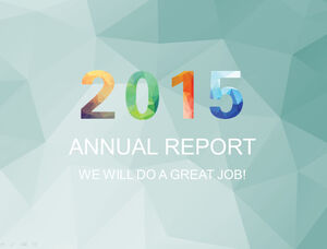 Plantilla ppt de informe trimestral de negocios colorido y fresco de 2015