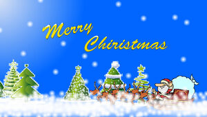 Kepingan Salju Pohon Natal Santa Claus Merry Christmas Gorgeous Motion Title Animated Template