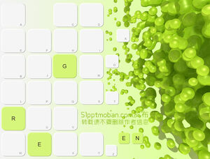 Dynamic keyboard creative environmental protection theme ppt template