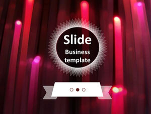 Beautiful purple business ppt template with translucent icon