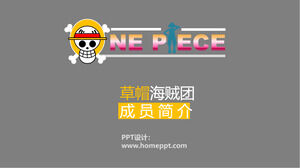 Straw hat pirates member introduction ppt template