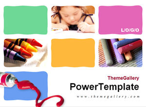 Happy learning to draw Children's Day ppt template