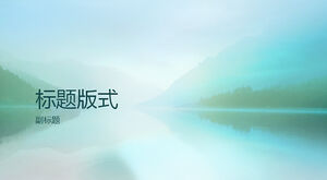 Lake and mountains light elegant background template