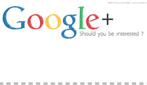 Plantilla ppt de promoción de introducción de Google+ de productos de Google