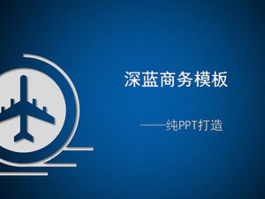 Reines PPT zum Erstellen einer dunkelblauen Business-ppt-Vorlage mit mattiertem Hintergrund